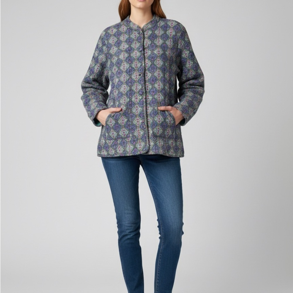 Women's Quilted Button Up Jacket